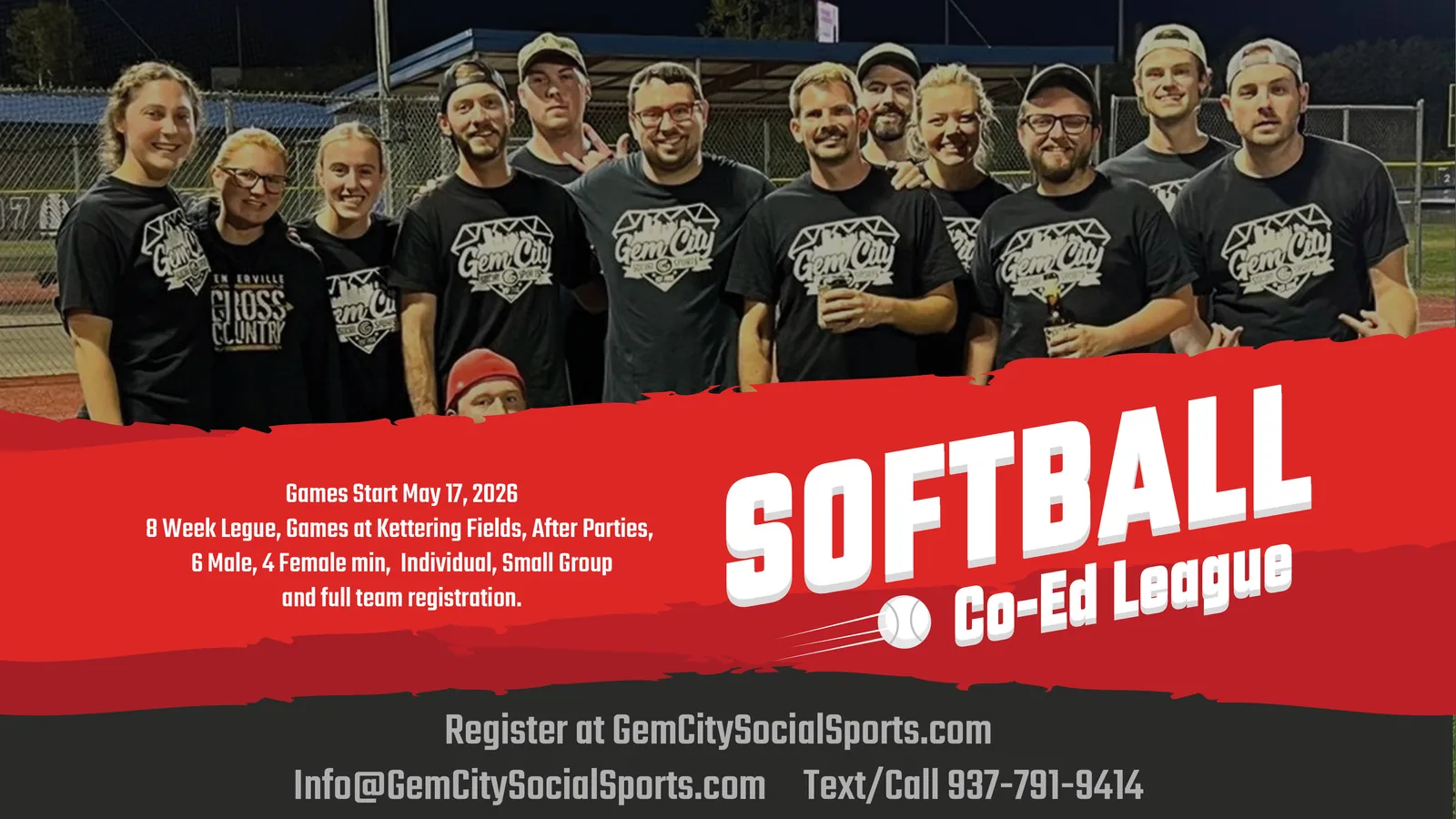Adult Co-Ed Softball League – Gem City Social Sports