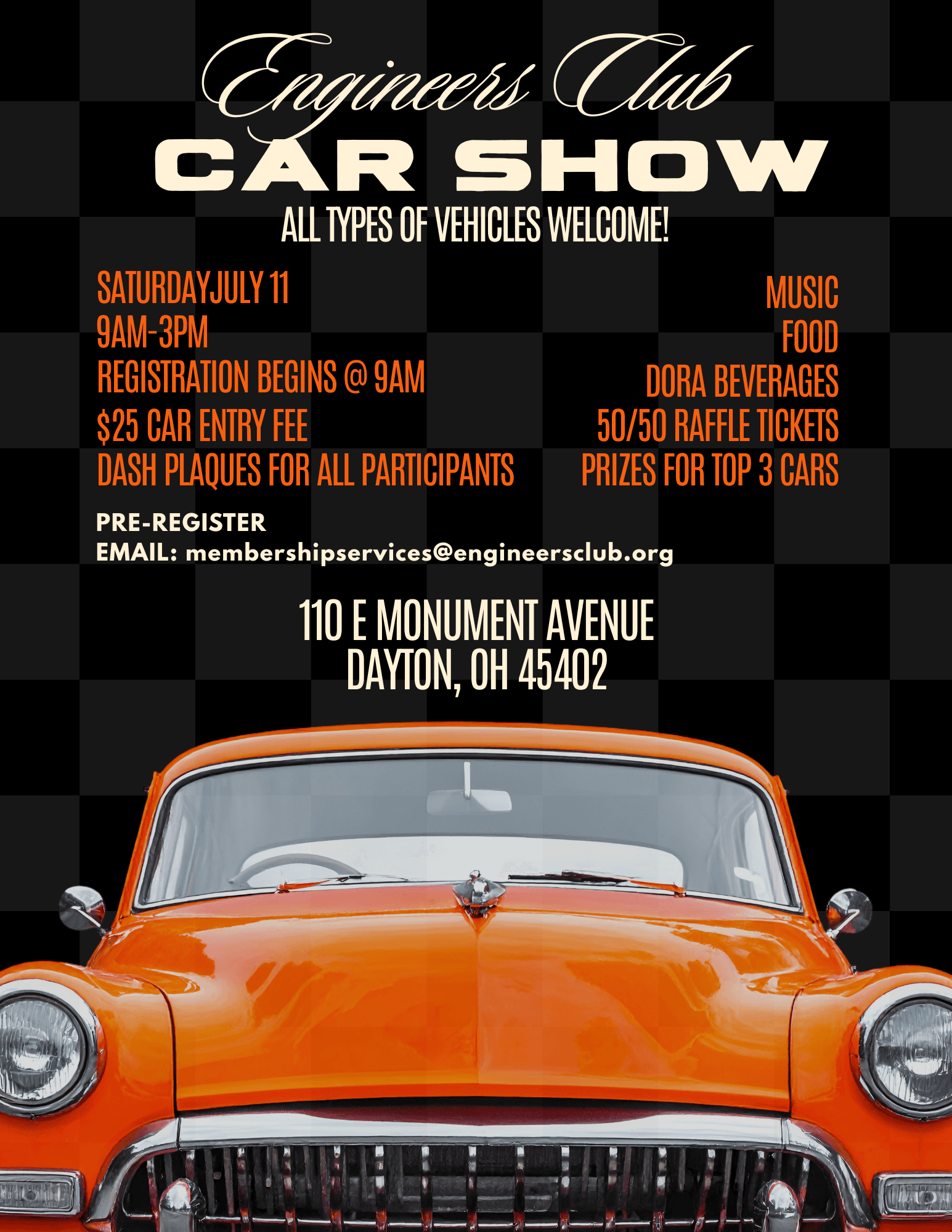 Engineers Club of Dayton Car Show at Visit Dayton
